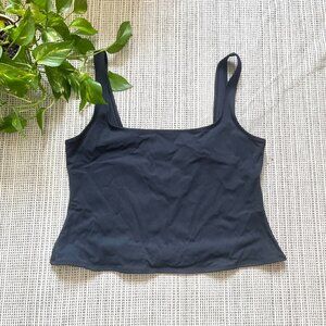SKIMS Black Scoop Swim Tank